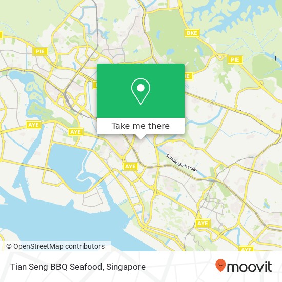 Tian Seng BBQ Seafood, 309 Clementi Ave 4 Singapore 12地图