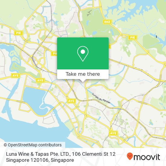 Luna Wine & Tapas Pte. LTD., 106 Clementi St 12 Singapore 120106 map
