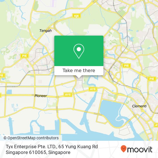 Tyx Enterprise Pte. LTD., 65 Yung Kuang Rd Singapore 610065地图