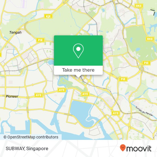 SUBWAY, 2 Jurong East Central 1 Singapore 60 map