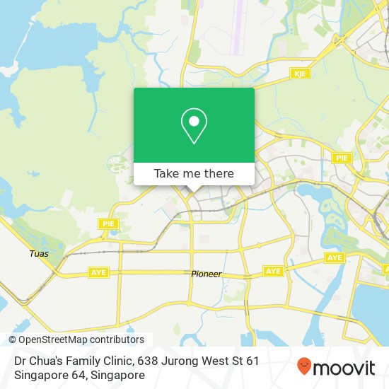 Dr Chua's Family Clinic, 638 Jurong West St 61 Singapore 64地图