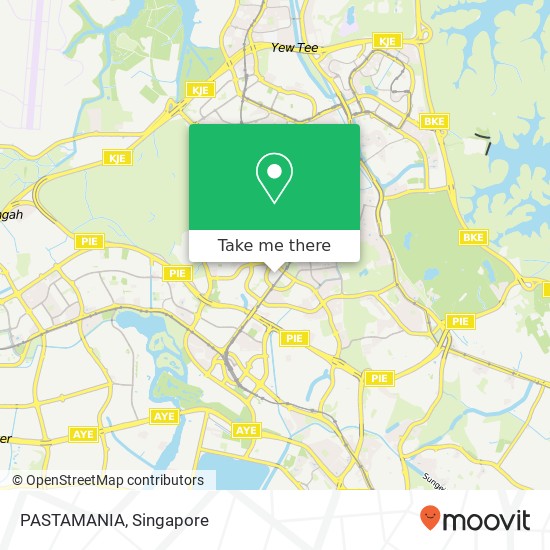 PASTAMANIA, 1 Bukit Batok Central Link Singapore 65 map