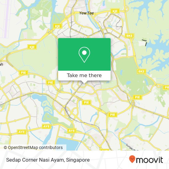 Sedap Corner Nasi Ayam, Bukit Batok Central Singapore map
