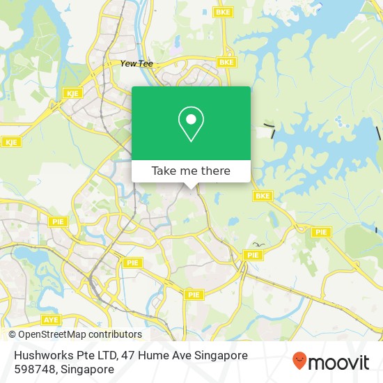 Hushworks Pte LTD, 47 Hume Ave Singapore 598748地图