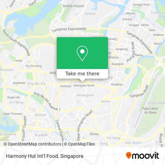 Harmony Hut Int'l Food map