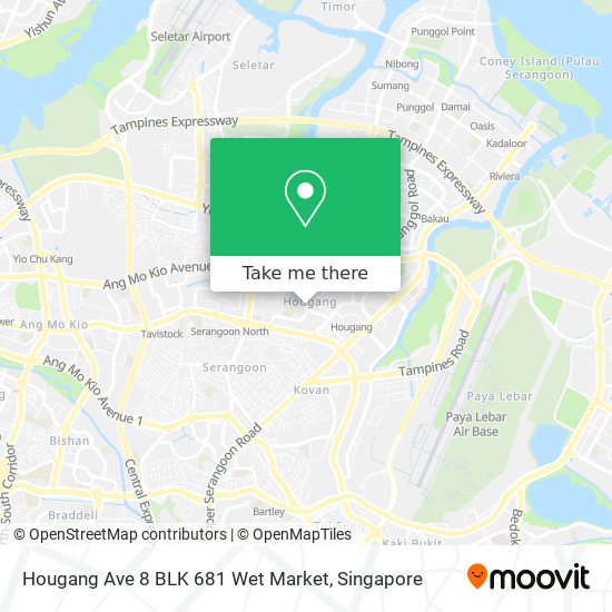 Hougang Ave 8 BLK 681 Wet Market地图