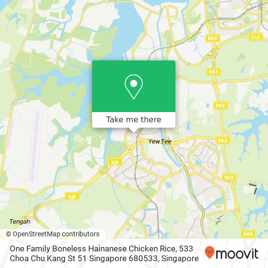 One Family Boneless Hainanese Chicken Rice, 533 Choa Chu Kang St 51 Singapore 680533 map