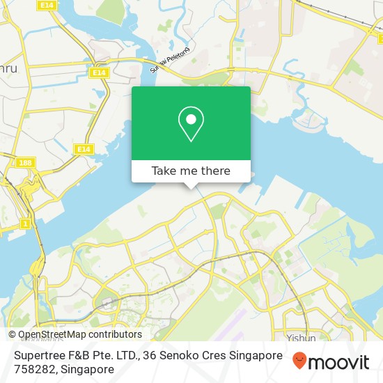 Supertree F&B Pte. LTD., 36 Senoko Cres Singapore 758282地图