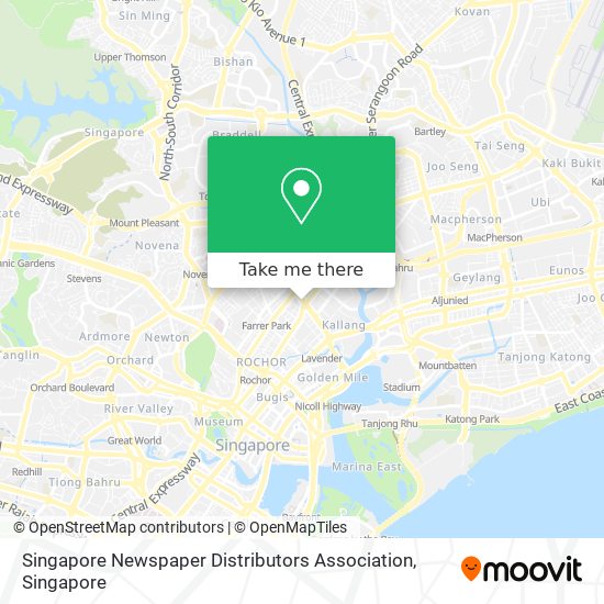 Singapore Newspaper Distributors Association map