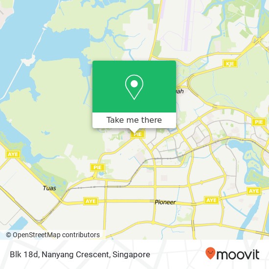Blk 18d, Nanyang Crescent map