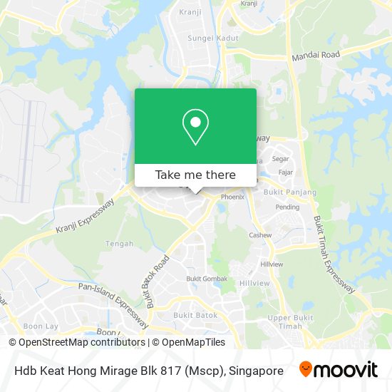 Hdb Keat Hong Mirage Blk 817 (Mscp)地图