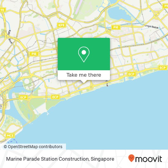 Marine Parade Station Construction map