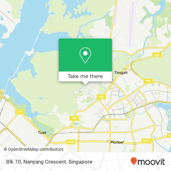 Blk 70, Nanyang Crescent map