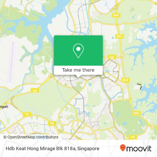 Hdb Keat Hong Mirage Blk 818a map