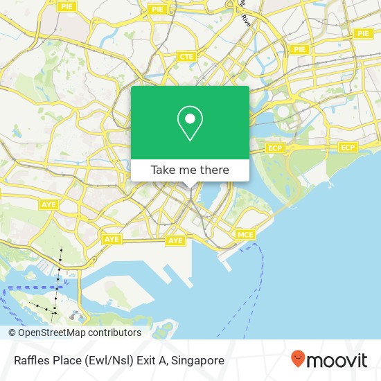 Raffles Place (Ewl/Nsl) Exit A地图