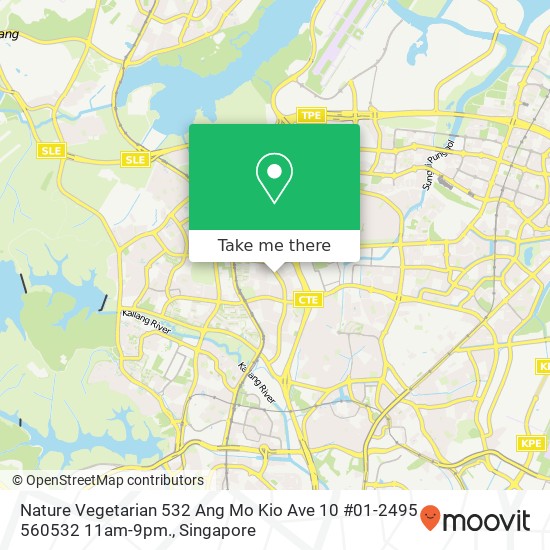 Nature Vegetarian 532 Ang Mo Kio Ave 10 #01-2495 560532 11am-9pm. map