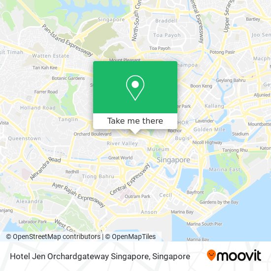 Hotel Jen Orchardgateway Singapore map
