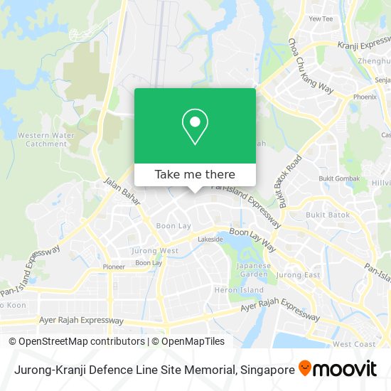 Jurong-Kranji Defence Line Site Memorial map