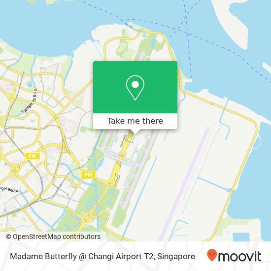 Madame Butterfly @ Changi Airport T2 map