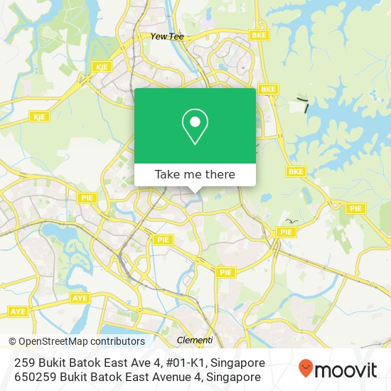 259 Bukit Batok East Ave 4, #01-K1, Singapore 650259 Bukit Batok East Avenue 4 map