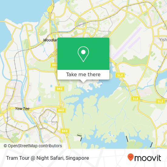 Tram Tour @ Night Safari map