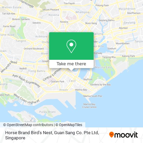 Horse Brand Bird's Nest, Guan Sang Co. Pte Ltd map