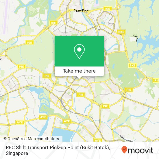 REC Shift Transport Pick-up Point (Bukit Batok) map