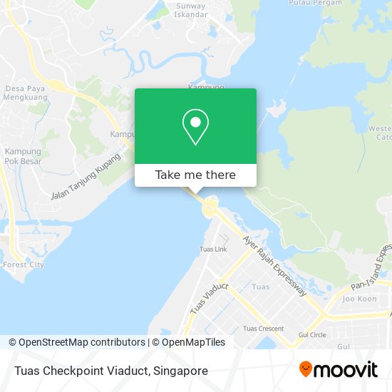 Tuas Checkpoint Viaduct map
