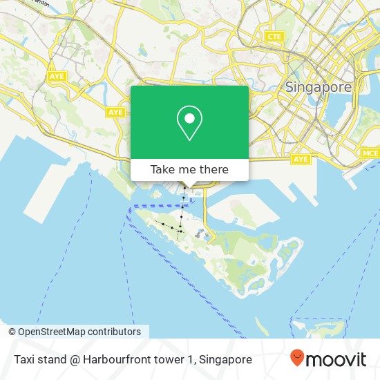 Taxi stand @ Harbourfront tower 1 map