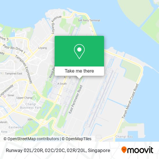 Runway 02L / 20R, 02C / 20C, 02R / 20L map