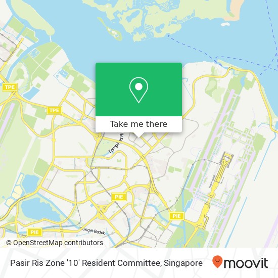 Pasir Ris Zone '10' Resident Committee map