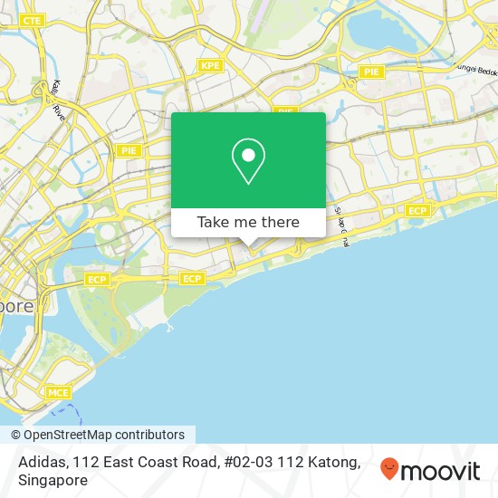 Adidas,  112 East Coast Road, #02-03 112 Katong地图