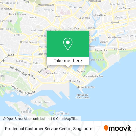 Prudential Customer Service Centre map