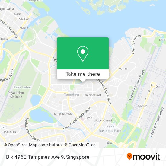 Blk 496E Tampines Ave 9 map