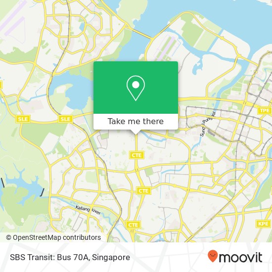 SBS Transit: Bus 70A map