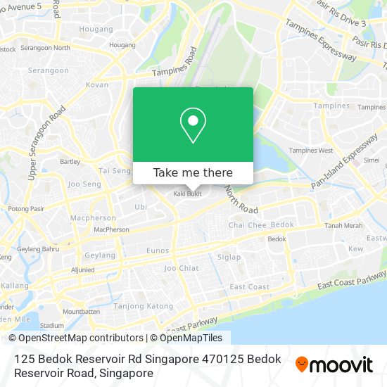 125 Bedok Reservoir Rd Singapore 470125 Bedok Reservoir Road地图