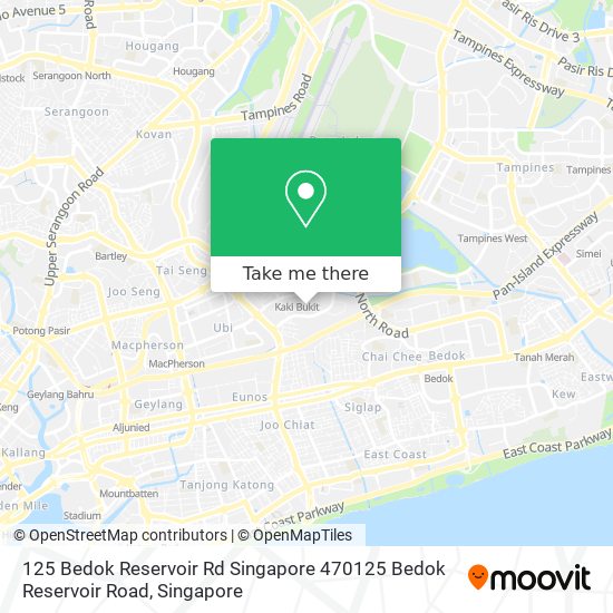 125 Bedok Reservoir Rd Singapore 470125 Bedok Reservoir Road map