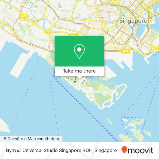 Gym @ Universal Studio Singapore BOH map