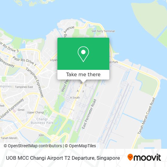 UOB MCC Changi Airport T2 Departure地图