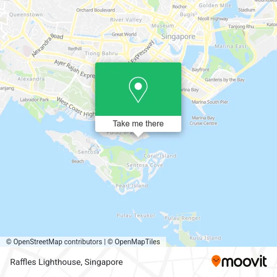 Raffles Lighthouse map