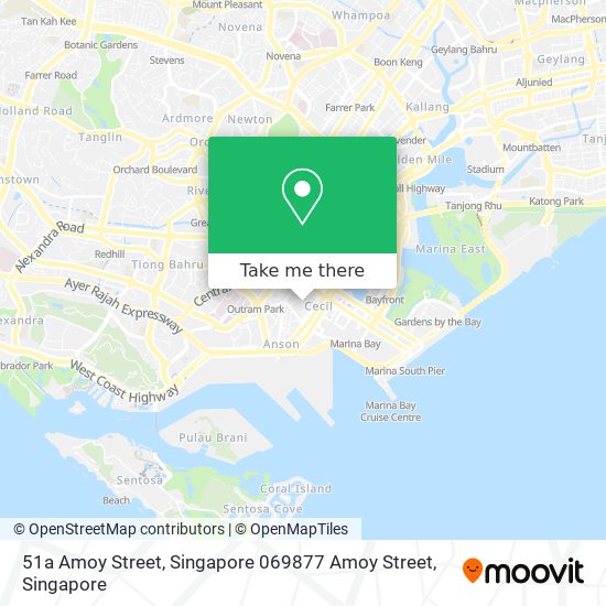 51a Amoy Street, Singapore 069877 Amoy Street地图