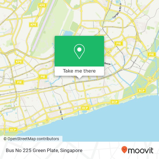 Bus No 225 Green Plate map