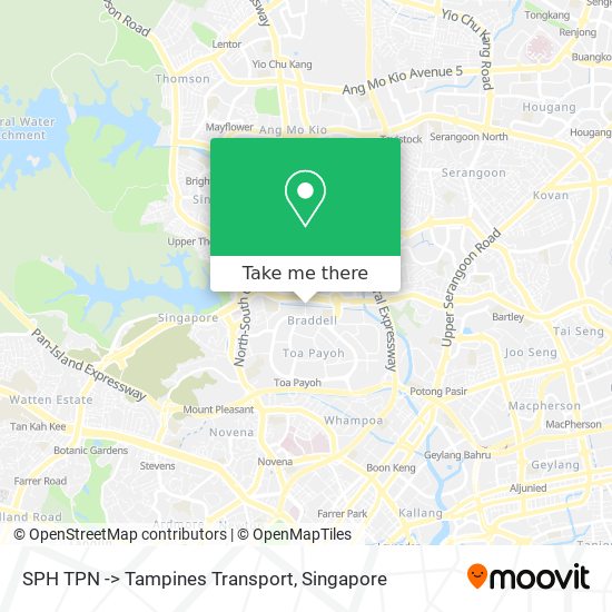 SPH TPN -> Tampines Transport地图