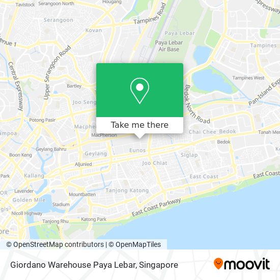 Giordano Warehouse Paya Lebar map