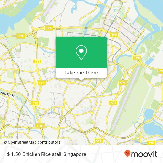 ＄1.50 Chicken Rice stall地图
