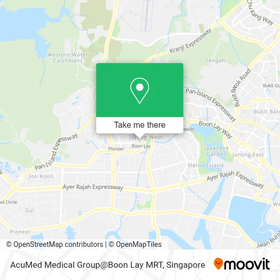 如何乘坐 地铁 或 公交 前往Southwest的AcuMed Medical Group@Boon Lay MRT？