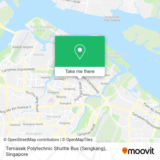 Temasek Polytechnic Shuttle Bus (Sengkang) map