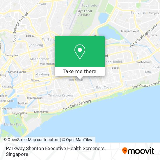 Parkway Shenton Executive Health Screeners map