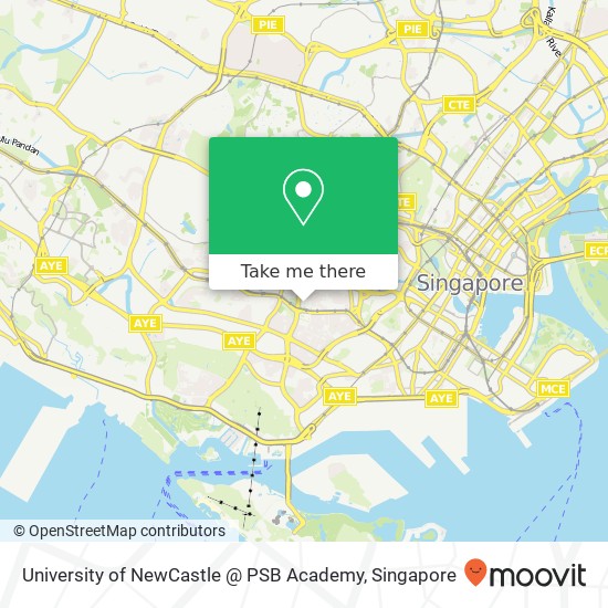 University of NewCastle @ PSB Academy map