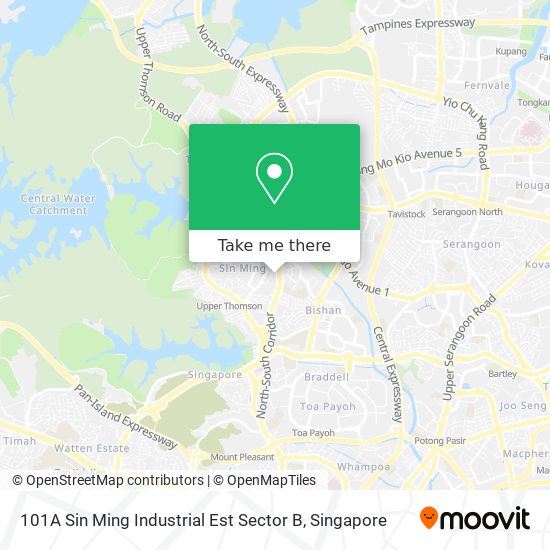 101A Sin Ming Industrial Est Sector B map